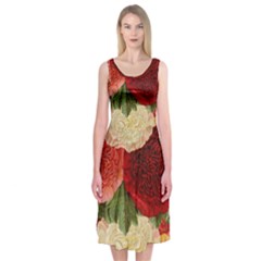 Flowers 1776429 1920 Midi Sleeveless Dress by vintage2030