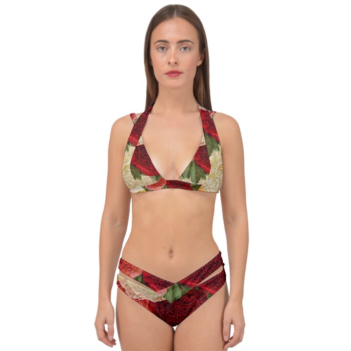 Flowers 1776429 1920 Double Strap Halter Bikini Set