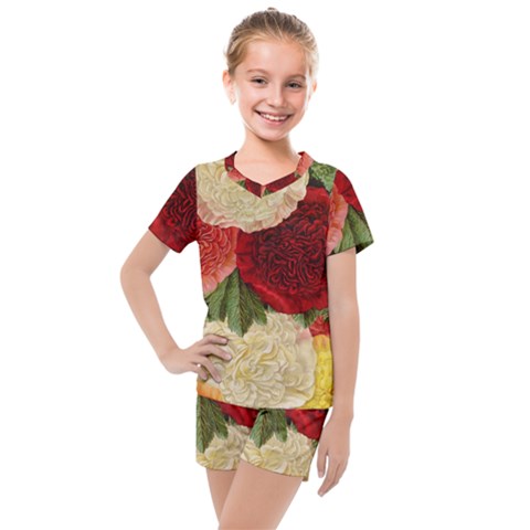 Flowers 1776429 1920 Kids  Mesh Tee And Shorts Set by vintage2030