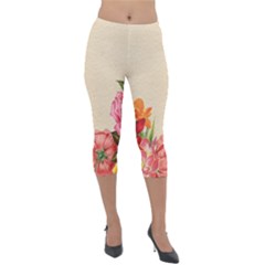 Flower 1646035 1920 Lightweight Velour Capri Leggings  by vintage2030