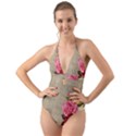 Flower 1646069 1920 Halter Cut-Out One Piece Swimsuit View1