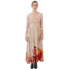 Flower 1646045 1920 Button Up Boho Maxi Dress by vintage2030