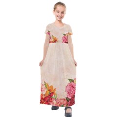 Flower 1646045 1920 Kids  Short Sleeve Maxi Dress