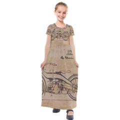 Motorcycle 1515873 1280 Kids  Short Sleeve Maxi Dress