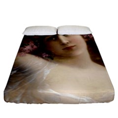 Victorian Lady In Pink Fitted Sheet (king Size) by vintage2030