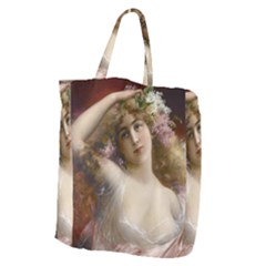 Victorian Lady In Pink Giant Grocery Tote by vintage2030