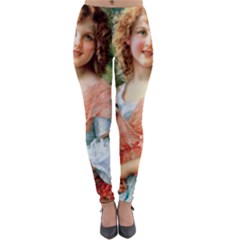 Girl With Dog Lightweight Velour Leggings