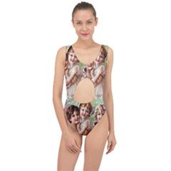 Vintage 1501556 1920 Center Cut Out Swimsuit