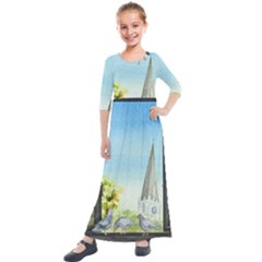 Town 1660455 1920 Kids  Quarter Sleeve Maxi Dress