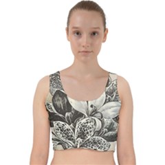 Flowers 1776382 1280 Velvet Racer Back Crop Top by vintage2030