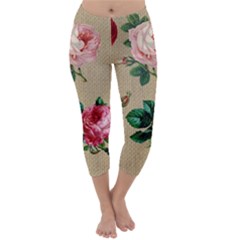 Flower 1770189 1920 Capri Winter Leggings  by vintage2030