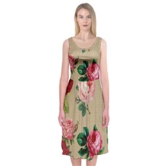 Flower 1770189 1920 Midi Sleeveless Dress by vintage2030