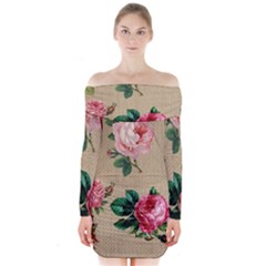 Flower 1770189 1920 Long Sleeve Off Shoulder Dress by vintage2030