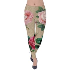 Flower 1770189 1920 Velvet Leggings by vintage2030