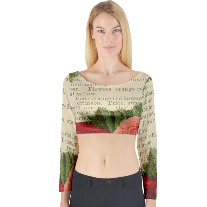 Flowers 1776422 1920 Long Sleeve Crop Top