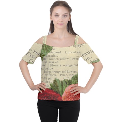 Flowers 1776422 1920 Cutout Shoulder Tee by vintage2030