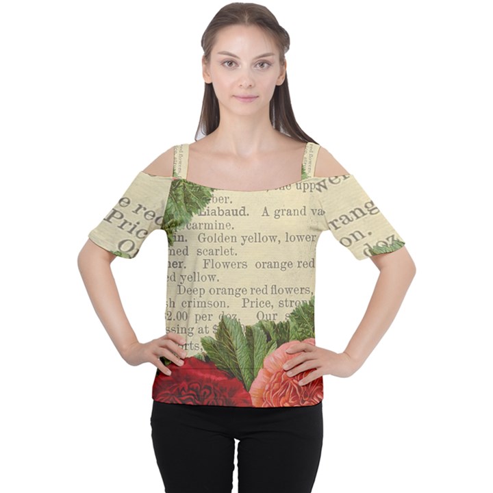 Flowers 1776422 1920 Cutout Shoulder Tee