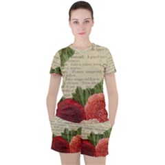 Flowers 1776422 1920 Women s Tee And Shorts Set