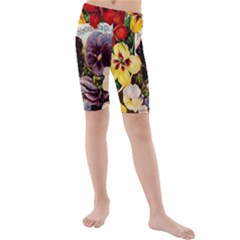 Flowers 1776534 1920 Kids  Mid Length Swim Shorts by vintage2030