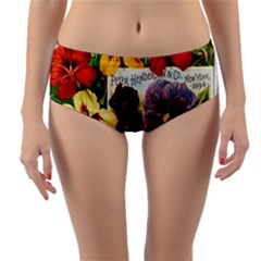 Flowers 1776534 1920 Reversible Mid-waist Bikini Bottoms by vintage2030