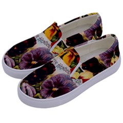 Flowers 1776534 1920 Kids  Canvas Slip Ons by vintage2030