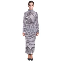 Flowers 1776610 1920 Turtleneck Maxi Dress