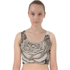 Flowers 1776630 1920 Velvet Racer Back Crop Top by vintage2030