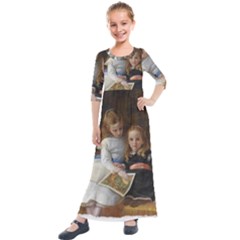 Vintage 1501537 1280 Kids  Quarter Sleeve Maxi Dress