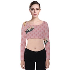 Vintage Lady Velvet Crop Top