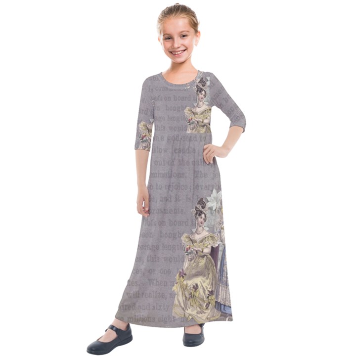 Background 1775352 1280 Kids  Quarter Sleeve Maxi Dress