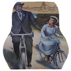 Couple On Bicycle Car Seat Back Cushion  by vintage2030