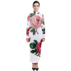 Roses 1770165 1920 Turtleneck Maxi Dress