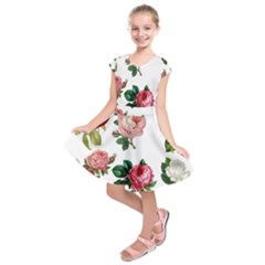 Roses 1770165 1920 Kids  Short Sleeve Dress by vintage2030