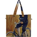 Policeman On Bicycle Canvas Travel Bag View1