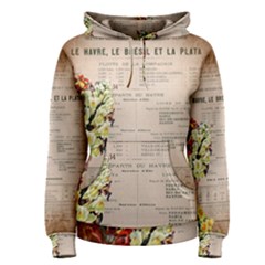 Letter Floral Women s Pullover Hoodie by vintage2030