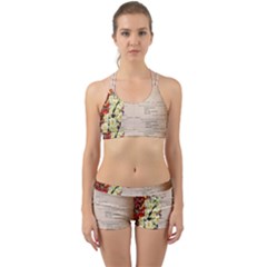 Letter Floral Back Web Gym Set by vintage2030