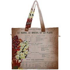 Letter Floral Canvas Travel Bag by vintage2030