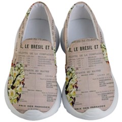 Letter Floral Kid s Lightweight Slip Ons by vintage2030