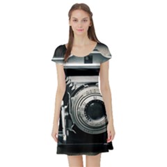 Photo Camera Short Sleeve Skater Dress by vintage2030