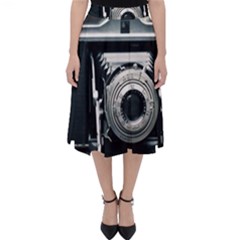 Photo Camera Folding Skater Skirt