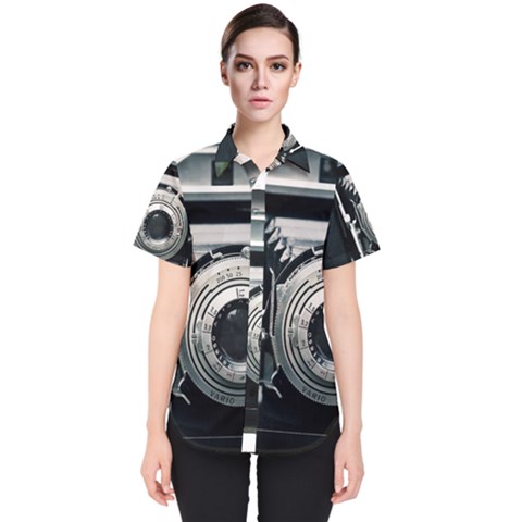 Photo Camera Women s Short Sleeve Shirt by vintage2030