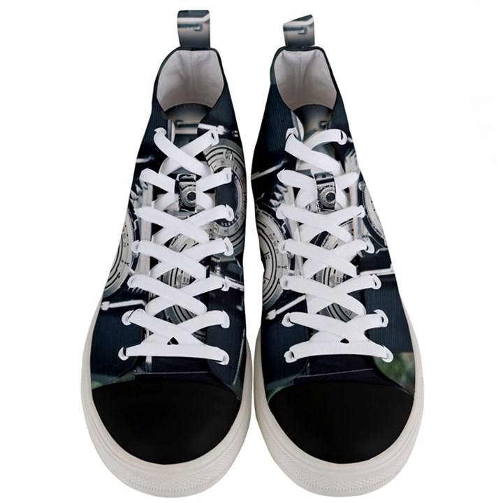 Photo Camera Men s Mid-Top Canvas Sneakers