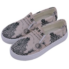 Building News Kids  Canvas Slip Ons by vintage2030