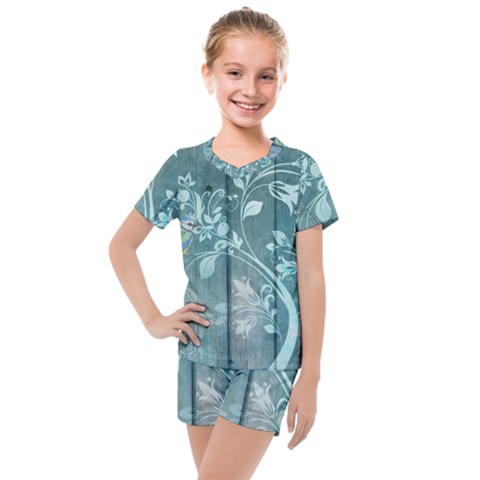 Green Tree Kids  Mesh Tee And Shorts Set by vintage2030