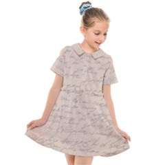 Letter Kids  Short Sleeve Shirt Dress