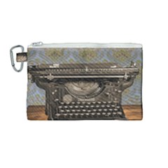 Typewriter Canvas Cosmetic Bag (medium) by vintage2030