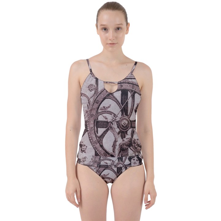 Lottery Cut Out Top Tankini Set