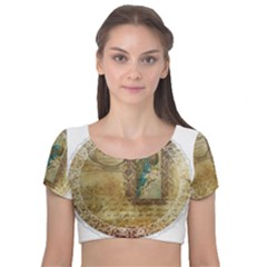 Tag 1763336 1280 Velvet Short Sleeve Crop Top 