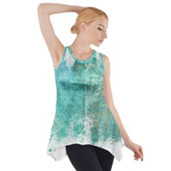 Splash Teal Side Drop Tank Tunic by vintage2030