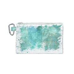 Splash Teal Canvas Cosmetic Bag (small)